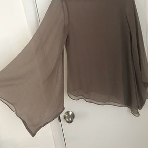 Lush Tops - Sheer bell sleeve blouse Lush Tops - Sheer bell sleeve blouse